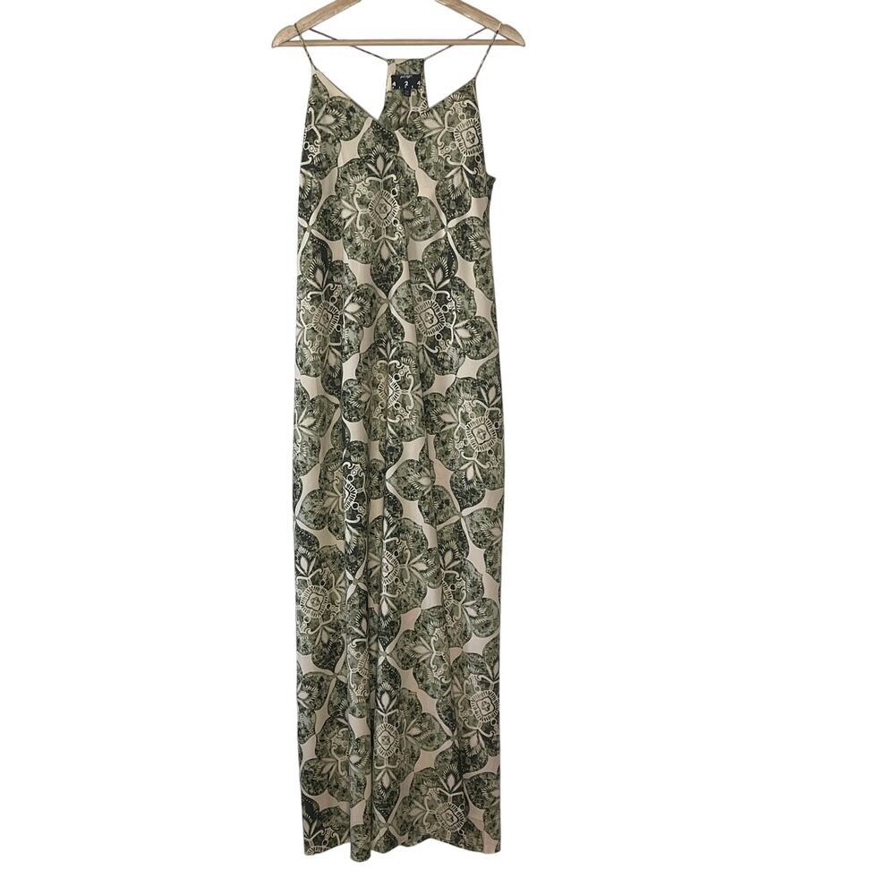 LORD & TAYLOR 424 FIFTH‎  V NECK  SPAGHETTI STRAP MAXI DRESS SIZE M